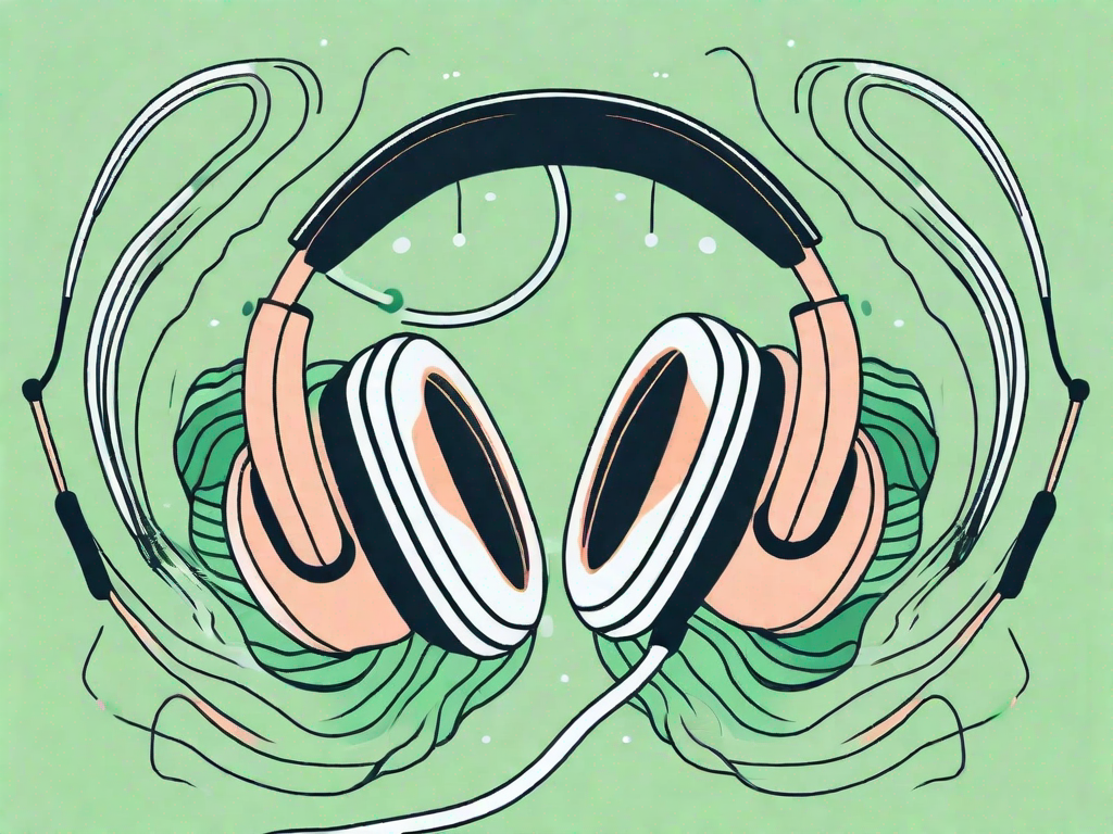 A pair of headphones surrounded by soft
