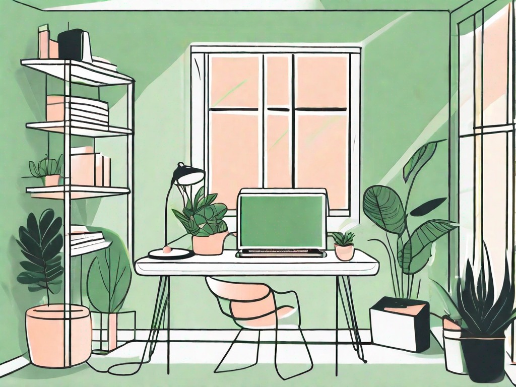 A serene study space with a desk