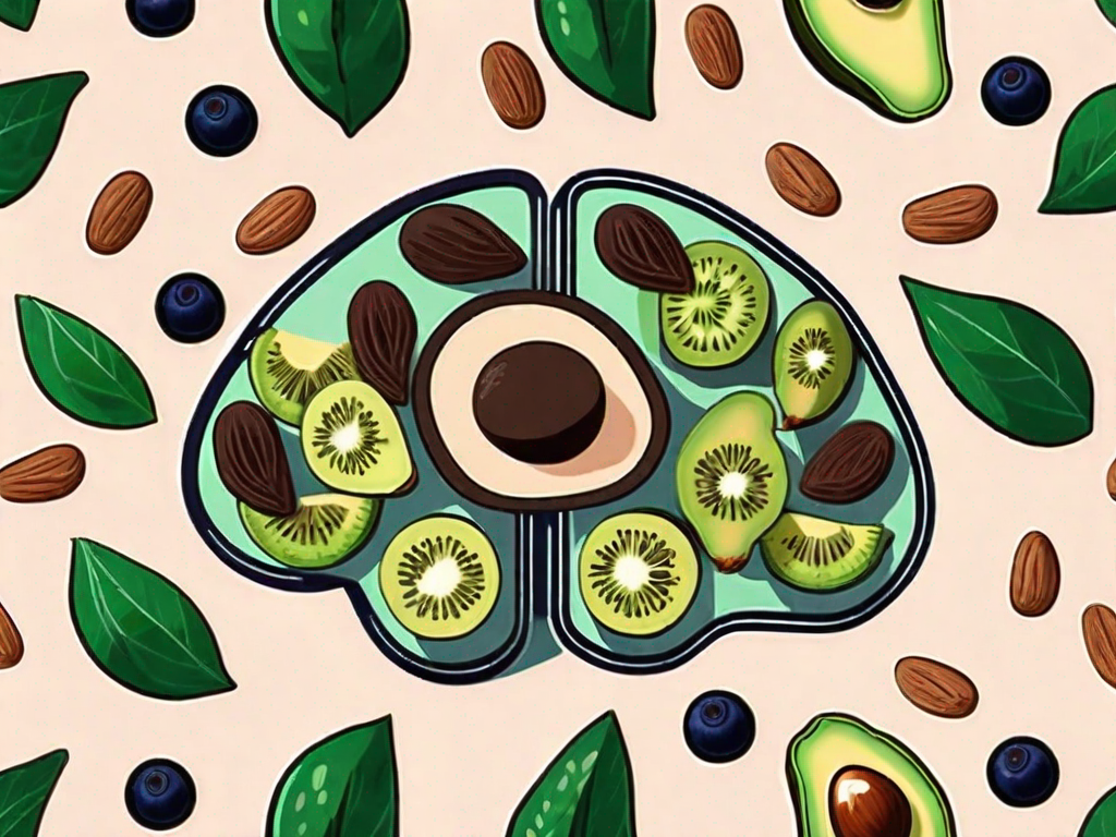 Various brain-healthy foods such as blueberries