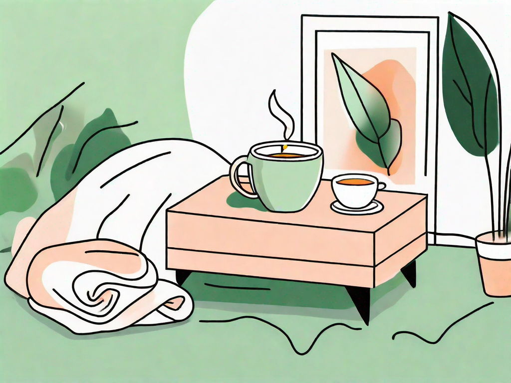 A comforting environment with a lit candle