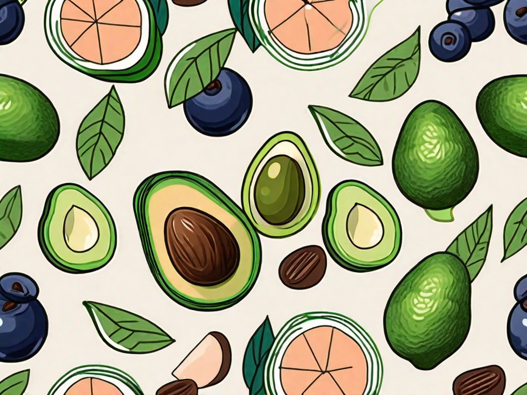 Various brain-healthy foods such as blueberries