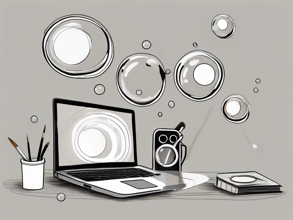 Several floating bubbles each containing different tasks