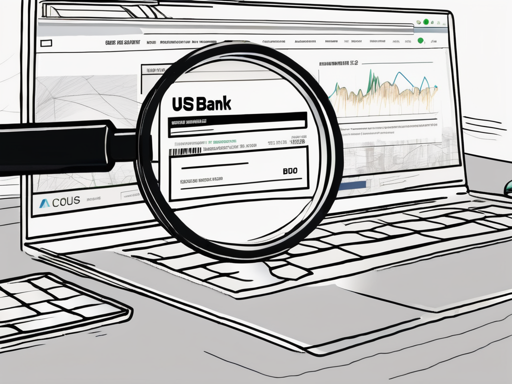 A computer screen showing the us bank focus website interface with the account information section blurred out