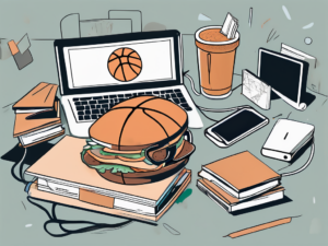 A cluttered student desk with scattered textbooks