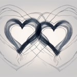 Two intertwined hearts with blurred edges